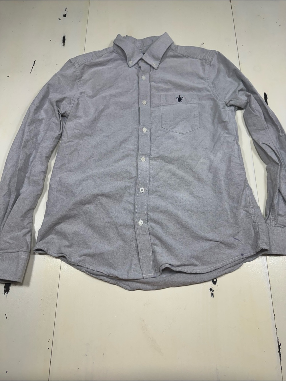 Simply Southern Long Sleeve Oxford Button-Down Shirt (Medium)